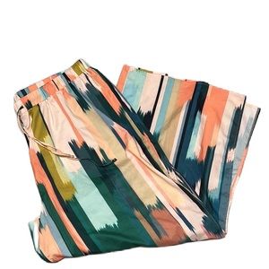 Shein Curve, Wide Leg, Beautiful Colors, Pull On, Drawstring Pants, Multi, 4XL